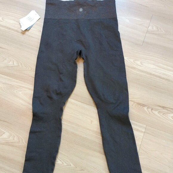 Athleta L Shimmer Seamless Espresso Drawstring Leggings Unstinkable NEW-lp347 - Picture 1 of 12